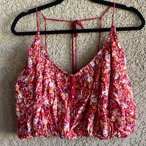 Women’s Free People Floral Crop Too Medium, spaghetti straps